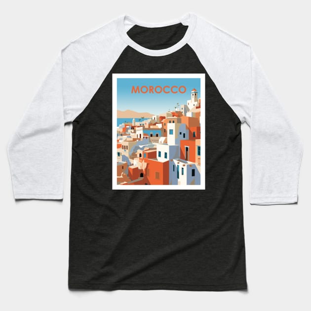 MOROCCO Baseball T-Shirt by MarkedArtPrints